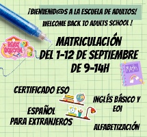 Matriculación Escuela de Adultos