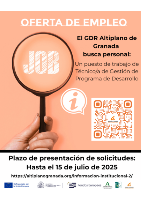 Oferta de un puesto de trabajo para la implementación de la Estrategia de Desarrollo Local Leader en el territorio