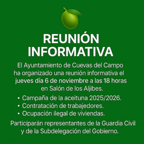 Reunión Informativa Campaña de la aceituna